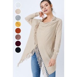 Fringed Poncho Wrap Cardigan New!